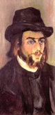 short-bearded man with long hair and hat