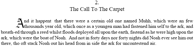 Ch 2 The Call to the Carpet (image)-- click for text. 