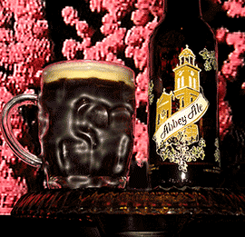 Abbey Ale against a wall of anemones