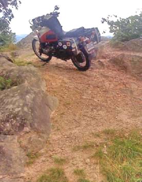 motorcycle on mountain, c 2009 John Rice