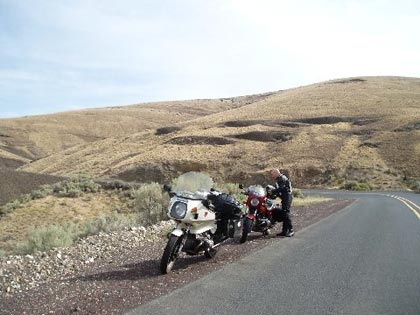 bikes alongside road